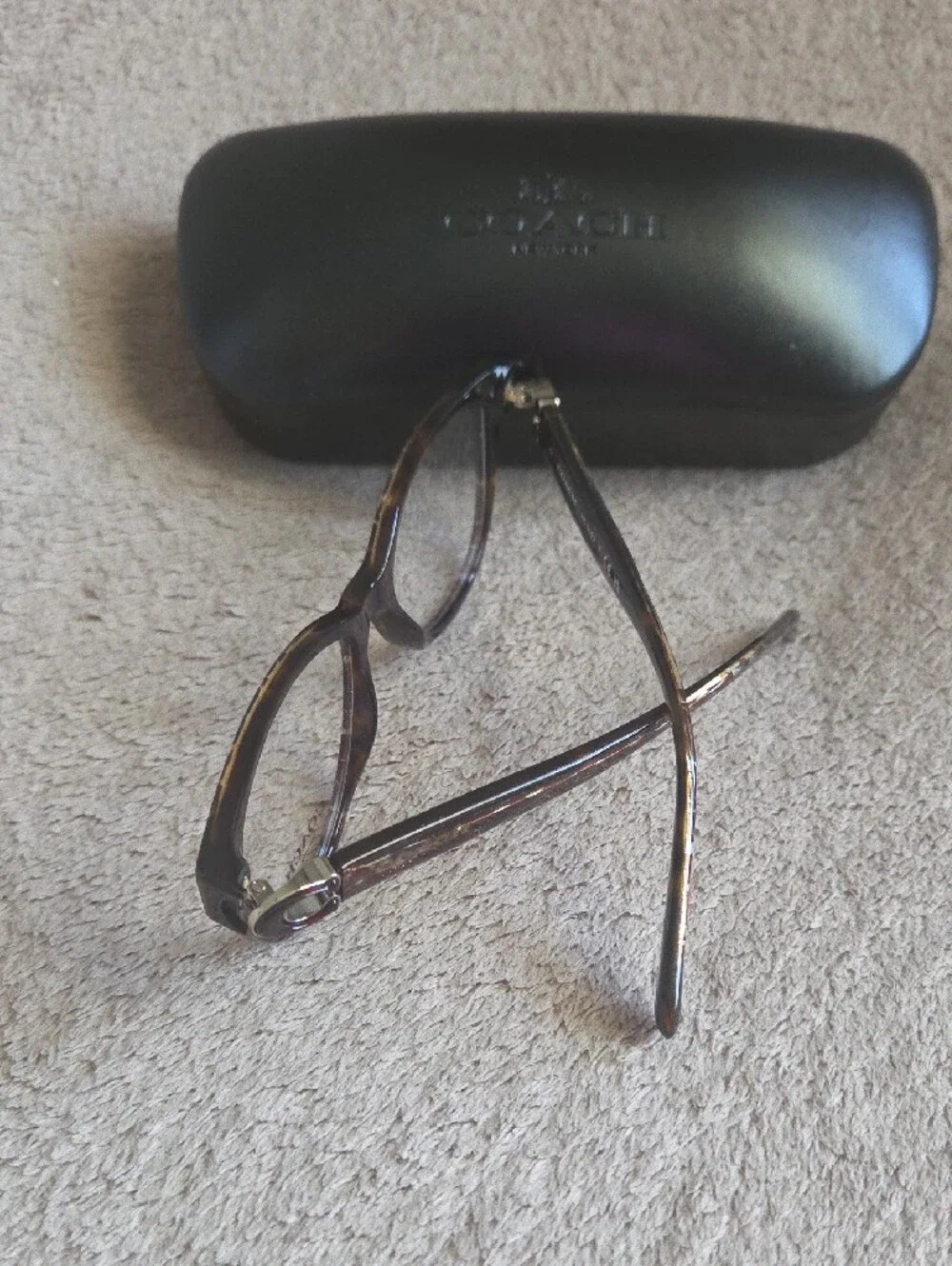 Coach Eyeglasses HC 6153 5547 Glasses Shimmery Dark Brown Tortoise with Case